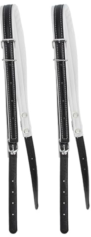 TOVINANNA Verstellbare Akkordeonriemen aus Leder für Bass und Akkordeon Schwarz Weiß Langlebig und Flexibel für Outdoor Auftritte 60-96-120 Bass Zubehör