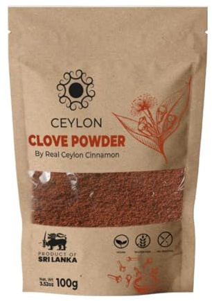 Organic Clove Powder (3.52oz/100g)– Ground Cloves from Sri Lanka – Premium Ceylon Quality – USDA Certified, Non-GMO, Kosher