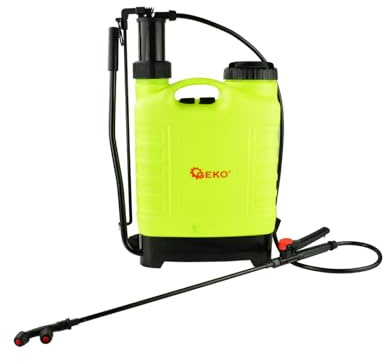 Pulverizador de presión Mochila 12L jardín fumigadora Manual sulfatadora Plantas herbicida Sistema Robusto Uso agrícola fumigar sulfatar Amarillo GD-0239