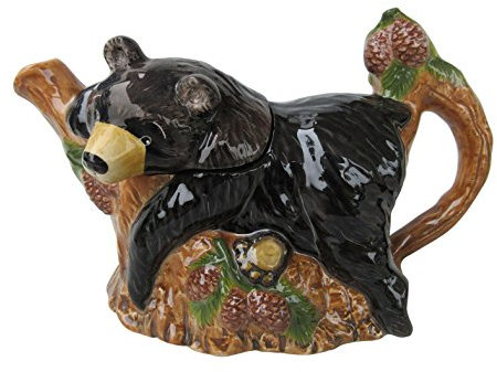 Blue Sky Ceramic Nera Bear teiera, Taglia Unica