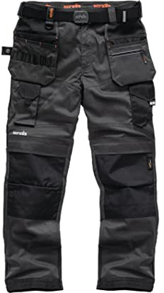 Scruffs Men's Pro Flex Holster Workwear Trousers, Graphite, 36W Short UK