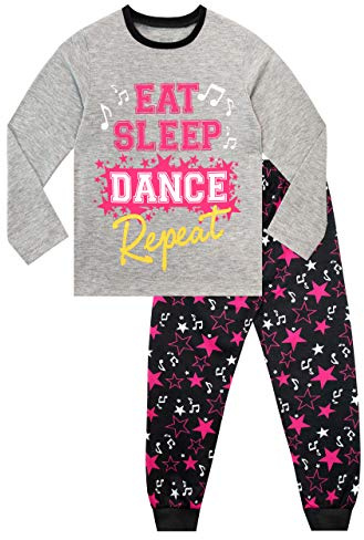 Harry Bear Dance Pyjamas | Long Sleeve Girls Pyjamas | Girls’ Pyjama Sets | Grey 7-8 Years