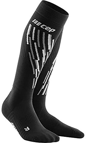 CEP - THERMO SKISOCKEN mit Kompression für Damen | Ski Kompressionsstrümpfe in schwarz/anthrazit mit weicher Fütterung - für warme Füße bei kalten Temperaturen | Größe IV