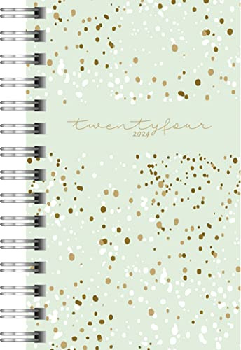 rido/idé Wochenkalender „Confetti“ Modell Timing 3 2024 2 Seiten = 1 Woche Blattgröße 7,6 x 12,7 cm mint