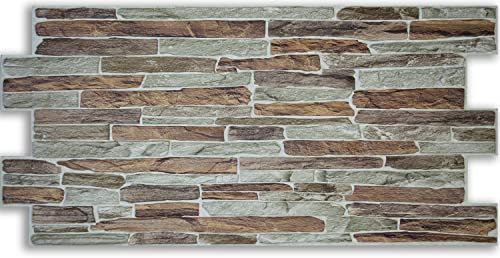 Grace Baltic 3D Wall Panels for Interior Wall Decoration, Non Adhesive Thin and Flexible PVC Panels, Interior Wall Decoration Tattoos, 3D PVC Material (20 Pieces / 9.8 m²)