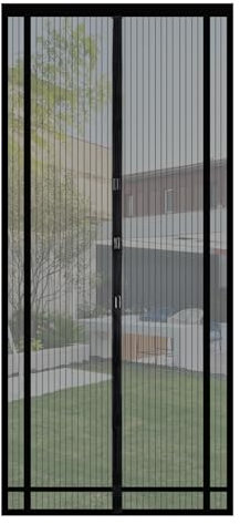 Sekey 150x240cm Tendina Magnetica per Zanzariera, Ideale per Porte da Balcone, Cantine, Terrazze (Ritagliabile in Altezza e Larghezza), Facile da Montare, Colore: Nero