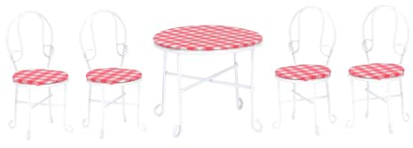 BESTonZON 1satz Miniatur Möbel Set Für Puppenhäuser Teiliges Dekoratives Tisch Und Stuhlset Für Miniaturlandschaften Detailreiche Figuren Kreative Spielwelten