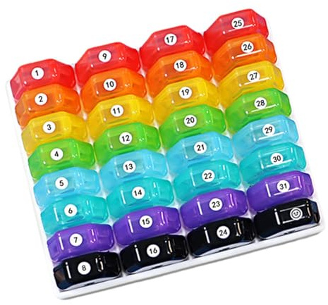 Tablettenbox Monat 31 Tage Pillendose, Monatliche Reise-Pillendose Mit 31 Fächern, Pillenbehälter-Planer, Tragbare Monatsbox, Medizin-Organizer, Behälter, Vitamin-Behälter, Für Unterwegs