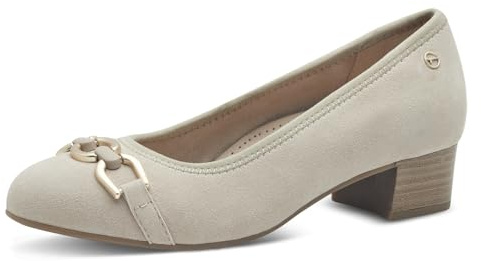 Tamaris dam Comfort Damen Bequem Pump, Beige mocka, 42 EU