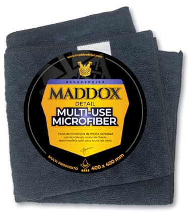 Maddox Detail - Multi-Use Microfiber | El Paño Microfibra Coche para tu Vehículo | Doble Cara para Secado y Limpieza | Alta Densidad y Sin Pelusa | Multiuso. (1)