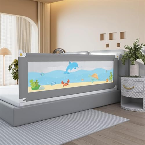 PRMTYUP Sicherheitsgitter Für Kleinkinderbetten Absturzsicherung Vertikal Anhebbares, Höhenverstellbares Schutzgeländer Universelles Schutzgeländer Für Kinderbetten,07,200CM 1PCS