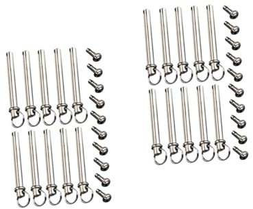 Zerodeko 20sets Folding Fan Shaft Rivets and Nuts Repairing Accessories for Handheld Fans Easy to Install for Repairs