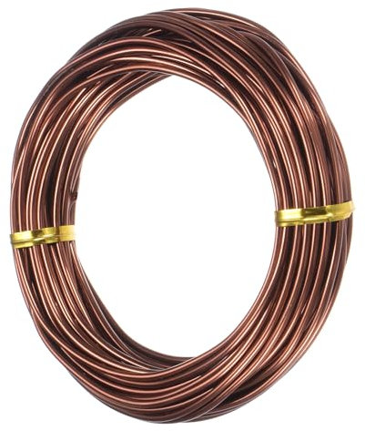 M METERXITY 2mm Filo Allenamento Bonsai, 32.8Ft Totali Filo Alluminio Anodizzato Bonsai per Forma Alberi Bonsai/Fissaggio Rami/Trattenimento Tronco/Artigianato[Bronzo]