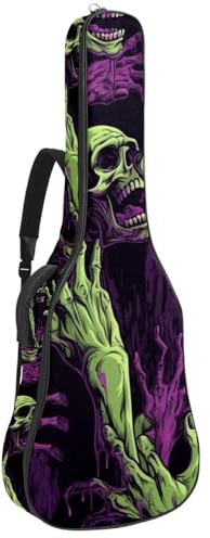 Bassgitarrentasche mit Halloween-Zombie-Handdekor 71, Akustikgitarrentasche 101,6 cm (40 Zoll) E-Gitarrenkoffer, wasserdichte Oxford-E-Gitarre, Gigbag für akustische Konzertgitarre, Ukulele,