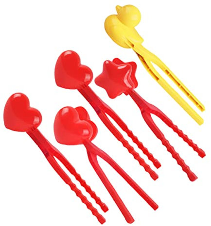 DRESSOOS 5stücke Kunststoff Schneeball Maker Tool Kinderclips Für Outdoor Winter Spielzeug Praktische Schneeballklammern Für Jungen Und Mädchen Ab Jahren