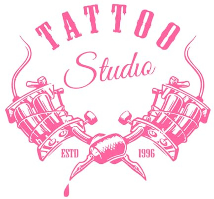 Tattoo Shop Wall Stickers Art Studio Vinyl Self-Adhesive Shop Window Wall Decals Modern Beauty Salon Wall Decoration Extra Large - 70x72cm