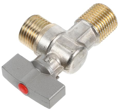 FOYTOKI Copper Ball Valve Angle Stop Valve for Hot Water Heater Full Port 1/2 Inch with Red Mark for Bathroom and Kitchen