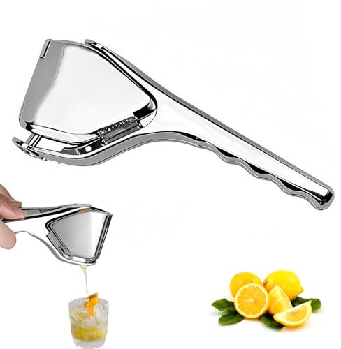 exprimidor limon de acero inoxidable y exprimidor manual de cítricos de, compacto para cocina, camping y viajes, fácil de limpiar, inoxidable y duradero, ideal para hogares y cocineros