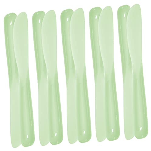 Vaguelly 10 Stück Make up Spatel Aus Langlebigem Silikon Großer Kosmetikspatel Zum Präzisen Mischen Von Foundation Und Rouge Grün Wiederverwendbares Beauty Tool Für Make up Und Kosmetikpflege