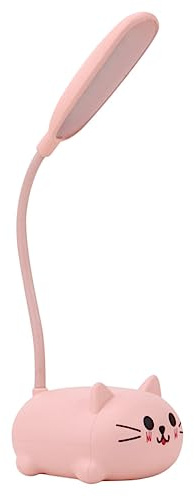 BAZEITFLOW Lampada Regalo Notte in Plastico Bambini Rosa a Forma di Gatto Lampada da Tavolo Pratica e Decorativa per Ragazzi e Ragazze per Cameretta