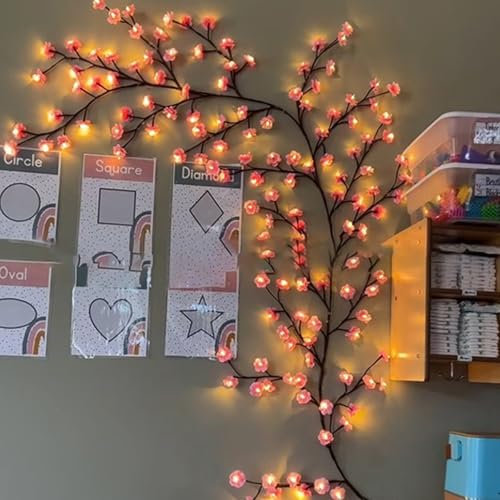 Ruiqas Auting Guirlande Lumineuse LED Décorative Branches Lights für Wall,144 LEDs USB Powered Fairy Rebe Lights with Remote Control 8 Modi für Schlafzimmer Déco Mural Salle de Mariage Déco Japonais