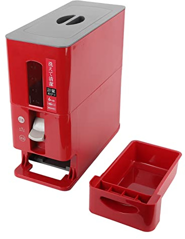 ZJchao Cereal Dispenser, Rice Storage Container 13 Lbs Multi Cereal Dispenser Grain Storage Container Rice Dry Food for Grain Flour (Red)