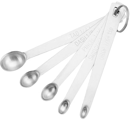 Mini-Messlöffel-Set, Edelstahl, kleine Messlöffel, 1/4 Teelöffel, Dash 1/8 Teelöffel, Prise 1/16 Teelöffel, Smidgen 1/32 Teelöffel, Tropfen 1/64 Teelöffel für Zuhause, Küche, Backen, Kochen, Geschenke