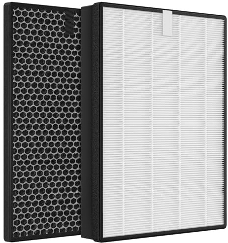 FY2420/30 FY2422/30 Ersatzfilter kompatibel mit Philips Luftreiniger AC2882, AC2887, AC2889, AC3829, 2000er und 3000er Serie, Enthalten 1 HEPA Filter und 1 Aktivkohlefilter