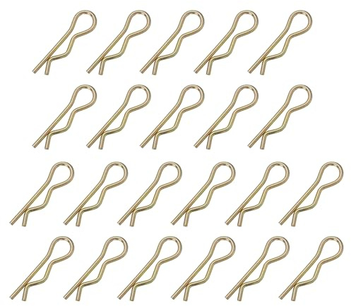 PATIKIL Spilletta M3x55mm, 22 Pezzi Spille R Rinforzate Perni Hardware Acciaio Molla Fermo Spilletta Di Aggancio Per Rimorchio Bloccaggio Tosaerba Carrelli Trattore Camion