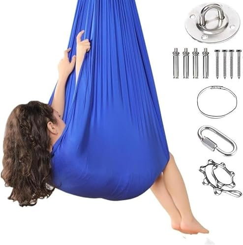 𝐘𝐨𝐠𝐚tuch Zum AufhäNgen Swing 200 Kg Max. Tragfähigkeit Mit Beschläge -Yoga 𝐬𝐜𝐡𝐚𝐮𝐤𝐞𝐥 Geeignet, Um Ängste(C)