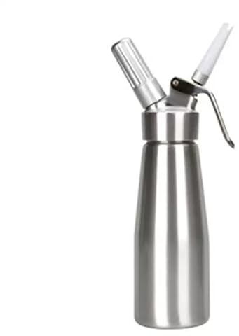 Deepfeel Professional Whipped Cream Dispenser 500ml - Whip Cream Maker Canister with N2O Cartridges (Not Included), Cold Foam Dispenser for Coffee, Desserts & Homemade Creations (Stainless Steel)