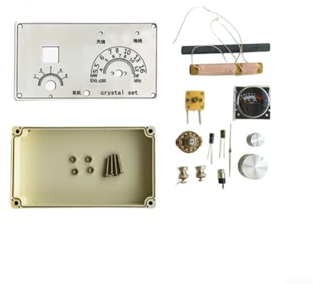 Radio DIY Assembly Kit, Educational Electronics Project with Metal Case, Analog Meter & Antenna for Beginners and Enthusiasts to Build Functional Radio