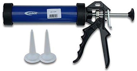 Labor 1202270 Pistola de silicona profesional de aluminio, azul