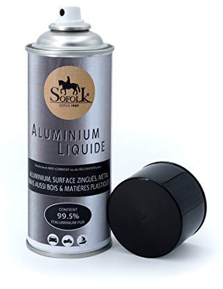 Sofolk - Aluminium Liquide - Rénovation, Protection Toute Surfaces Métalliques, Plastique - Prêt à l’Emploi, Résiste Jusqu’à 800°C - Idéal pour Jantes et Enjoliveurs
