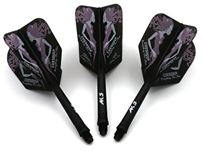 CUESOUL ROST Integrated Dart Shaft and Flights,big wing shape,Set of 3 pcs Beauty Pattern(CSAK-5MN7)