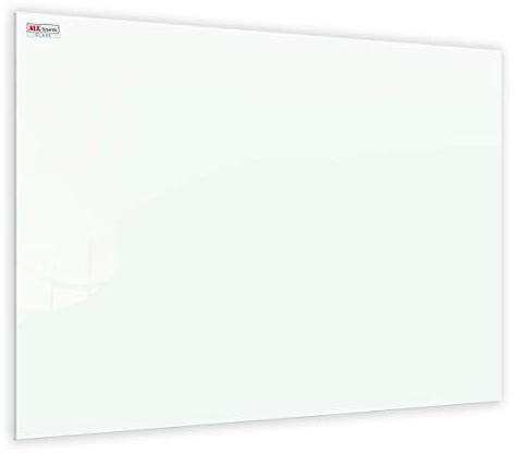 ALLboards Glasboard Magnetisch Weiß 100x80cm, Rahmenlos, Glastafel, Magnettafel, Gehärtetes Glas