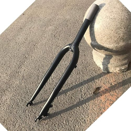DONSP1986 66 cm Gabel Stahl 3,8 cm gewindelos schwarz fixiert Fahrrad MTB Road Cruiser Bike Gabellenker 250 mm Scheibenbremse
