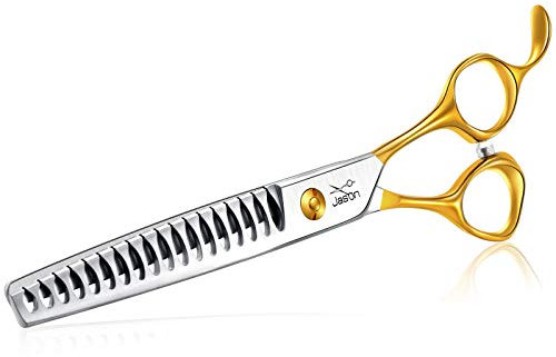 JASON 7,5 Zoll 18 Zähne Effilierschere Hundeschere professionelle Chunker Schere Fellschere für Hunde Katzen usw.