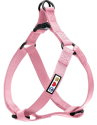 Pawtitas Solid Step-in Dog Harness – Adjustable No-Pull Vest for Puppies to Seniors, Safe & Comfortable XS Millennial Pink