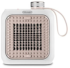 De'Longhi Capsule Desk, Termoventilatore Ceramica, Mini Termoventilatore Silenzioso, Design Funzionale, Portatile E Ideale Su Scrivania, 350W, Rosa Cipria, ‎Rosa Soft, ‎22 x 19 x 14 cm; 1.18 Kg