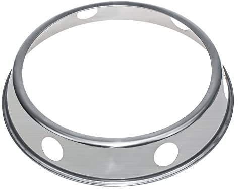 UGBO Wok Ring Edelstahl Ø 16,5 cm für Gasherd - Ringhalterung für Woks Mit Rundem Boden - Untersetzer und Ständer zum Servieren am Tisch - Küche Zubehör