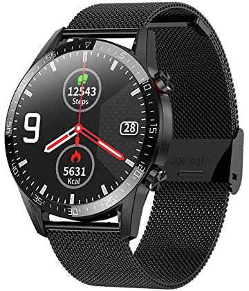 ESSONIO L13 Smart Watch Sportuhr Smartwatch IP68 Wasserdicht Fitness Tracker Pulsmesser Schlafüberwachung Stoppuhr Musiksteuerung Für Damen Herren Für Ios und Android