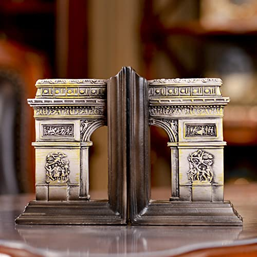 WABMJGW Buchstütze aus Kunstharz, dekorative Buchstützen, Triomph-Design, ordentliche Buchstützen, schwer, Vintage-Stil, europäischer Stil, Schreibtisch-Kunst, Buch-Trenner, Dekoration, Geschenke, A