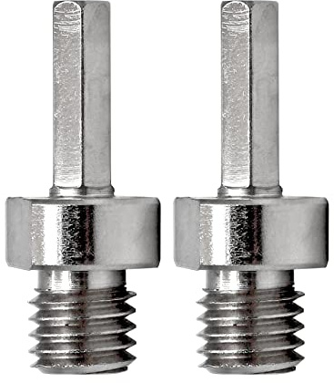 HIGHDRIL Adapter for Core Drill Bit - 2pcs M14 Thread to 3/8 Hexagon Shank,Core Drill Bit Adapter - M14 Male Thread to 3/8 Hexagon Shank for Drill Core Bit Grinding Disc