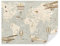 Tapeko Papier Peint Chambre Enfant 260x180 cm 3D Effet Géographie Cartes Carte du Monde Carte de la Terre Planète pour Garçon Fille Papier Peint intissé plus u36066
