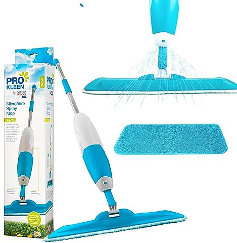 HOMESHOPA Spray Mop for Floor Cleaning, Microfiber Spray Mop with Washable Reusable Pad & Refillable Bottle, Dry Wet Dust Mop for Hardwood Floor, Wood, Ceramic Tile Laminate Floors Kitchen Cleaner
