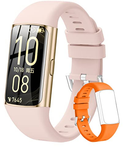 Orologio da donna, da uomo, 1,47, touch screen, con frequenza cardiaca, ossimetro, podometro, colorato, sonno, impermeabile IP68, per Android iOS (oro rosa)