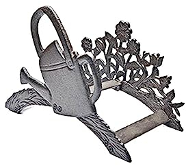 SSIMOO 1 Stück Schlauchhalter Aus Gusseisen An Der Wand, Antikes Rost-Finish, Haus/Garten, Wasserpfeifenregal, Vögel/Blumen/Topf, Aufbewahrung, Dekor, Vintage (Color : Style 2)