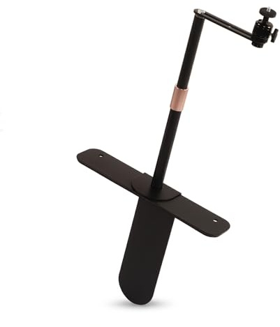 Projector Stand for Bed Headboard, Couch Back, Adjustable Height, 360 Degree Rotatable 90 Degree Tiltable, Metal Structure Projector Mount (black)