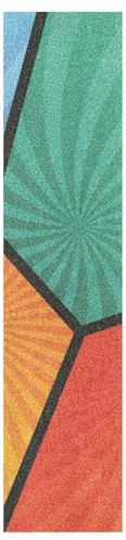 KAAVIYO Bunte Quadratische Kunst Skateboard Griptape Rutschfest Selbstklebend Longboard Griptapes Aufkleber Griffband 9x33in,44x10in(1pcs)